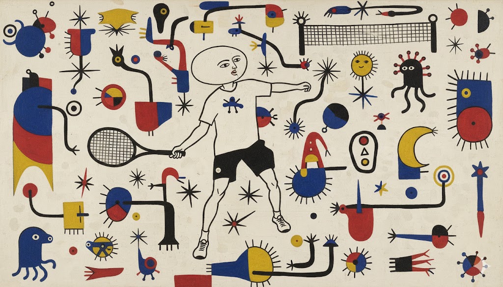 Tennis training sfeerbeeld